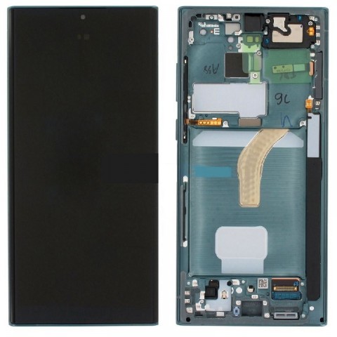 LCD+Touch screen Samsung S908 S22 Ultra juodas (black) originalas